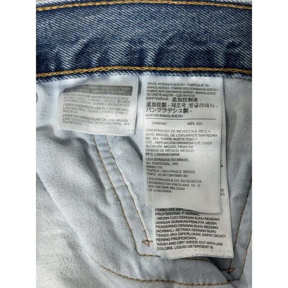 LEVI STRAUSS & CO 505 36/30 Blue Straight Leg Jeans - Picture 7 of 8